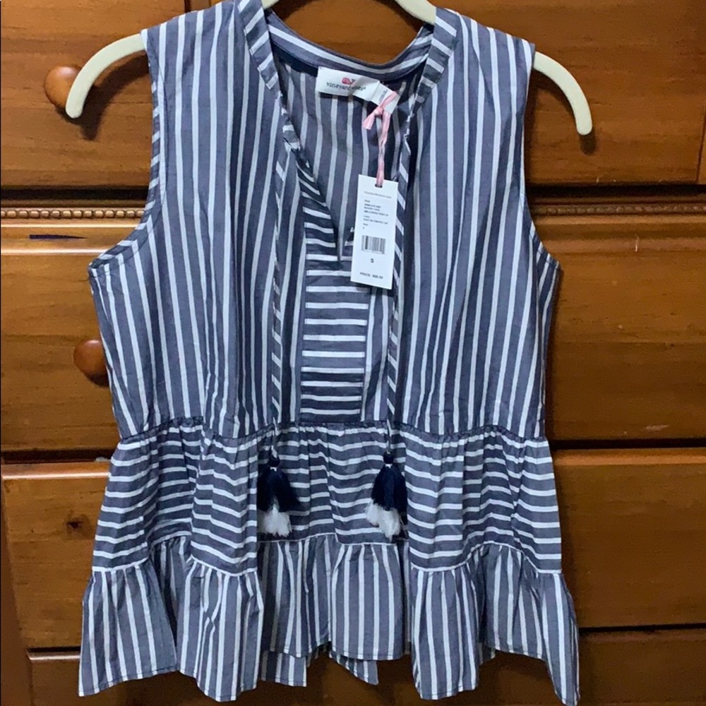 Vineyard Vines Striped tiered top